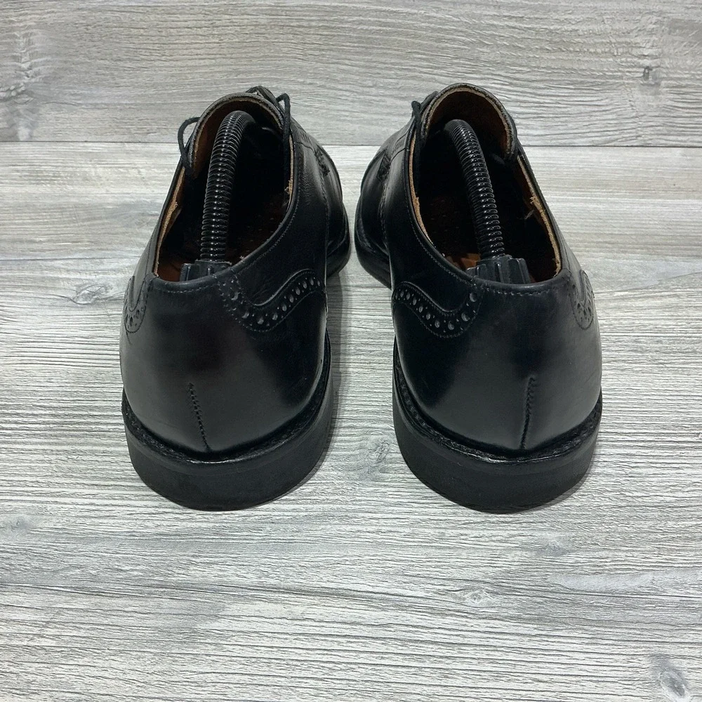 Allen Edmonds Mens 10.5 B Narrow Bentley Black Leather Cap Toe Oxford Shoes